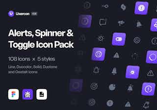 Alert, Spinner & Toggle - Uxercon Icon Pack