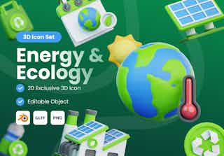 Energy & Ecology 3D Icon