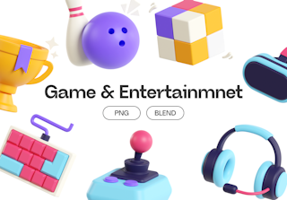 Game & Entertaintment 3D Icons