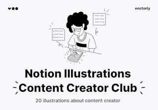 Notion Illustrations - Content Creator Club