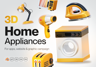 Homy - Home Appliances 3D Icon Set