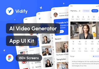 Vidify - AI Video Generator App UI Kit