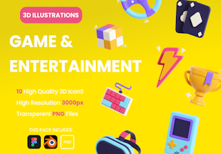 Game & Entertainment 3D Illustrations