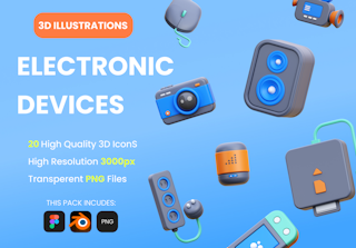 Electronic Devices 3D Illustrations
