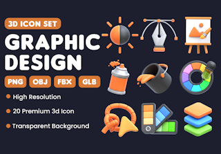 3D Graphic Design Icon
