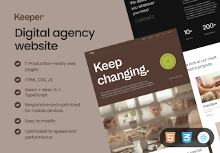 Keeper - Digital agency coded website