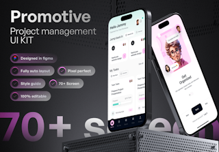 Promotive - Project management mobile app UI Kit