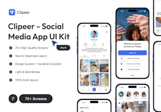 Clipeer: Social Media App UI Kit