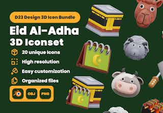 Eid Al-Adha 3D Illustration Pack
