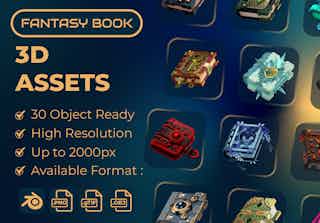 Fantasy Book 3D Icon Packs