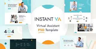 Instant VA | Virtual Assistant PSD Template