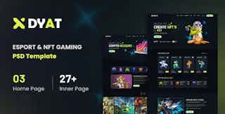 DYAT - eSports and Gaming NFT PSD Template
